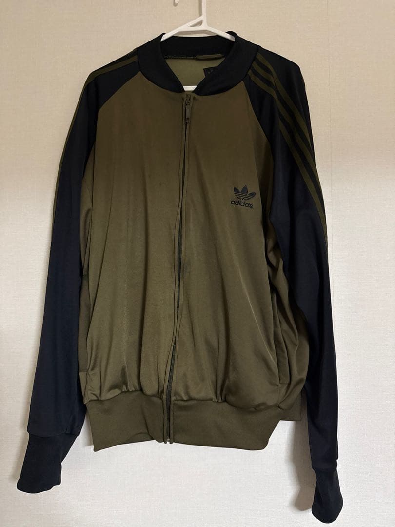 adidas トラックジャケット 90〜00s カーキ シミあり