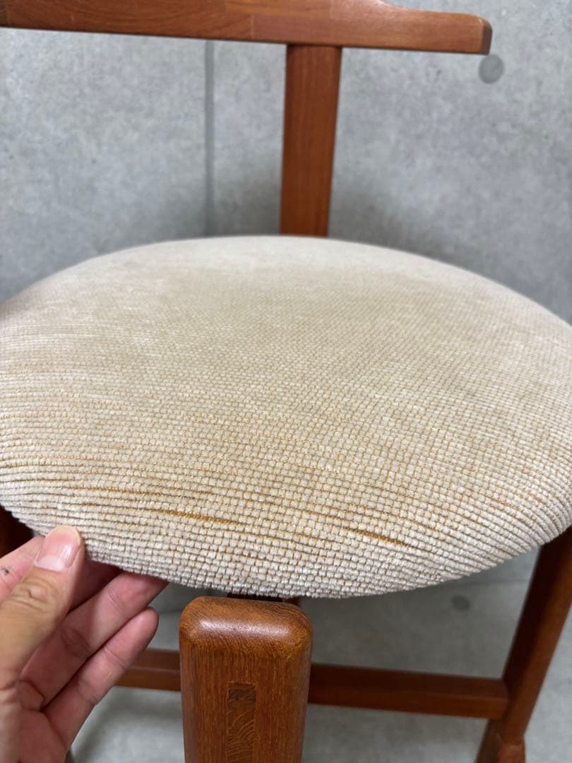 無垢材　回転　カウンターチェア