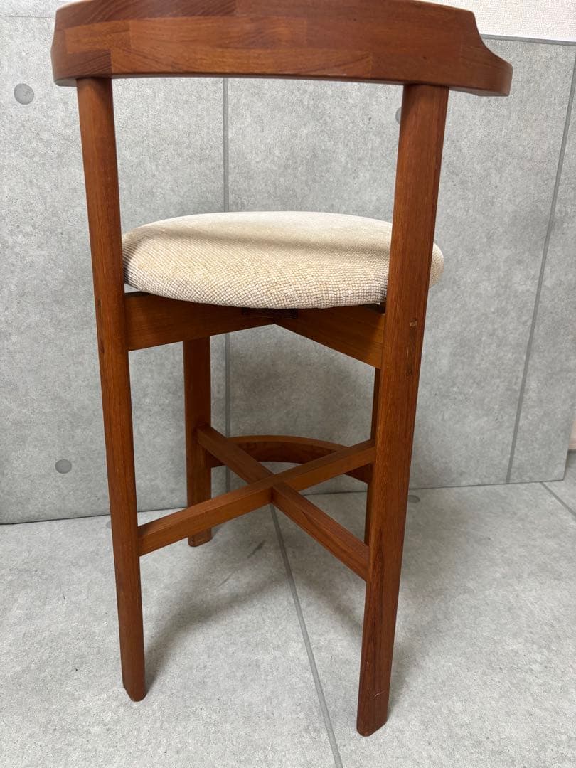 無垢材　回転　カウンターチェア