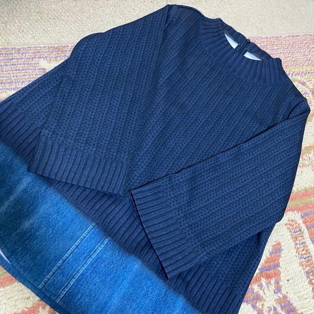 美品！ニット見え長袖ウェア