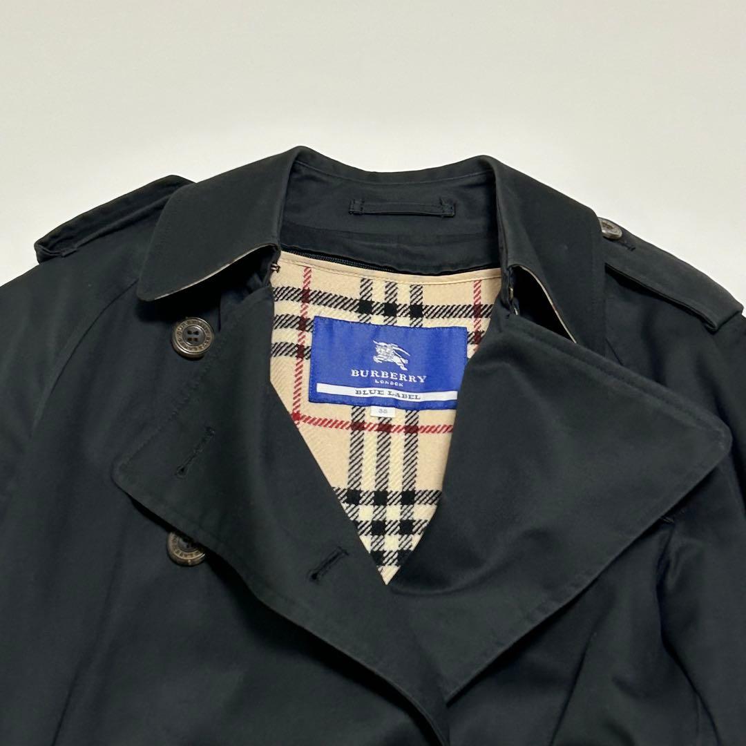 ✨美品 バーバリーブルーレーベル トレンチコート ライナー ベルト ノバチェック