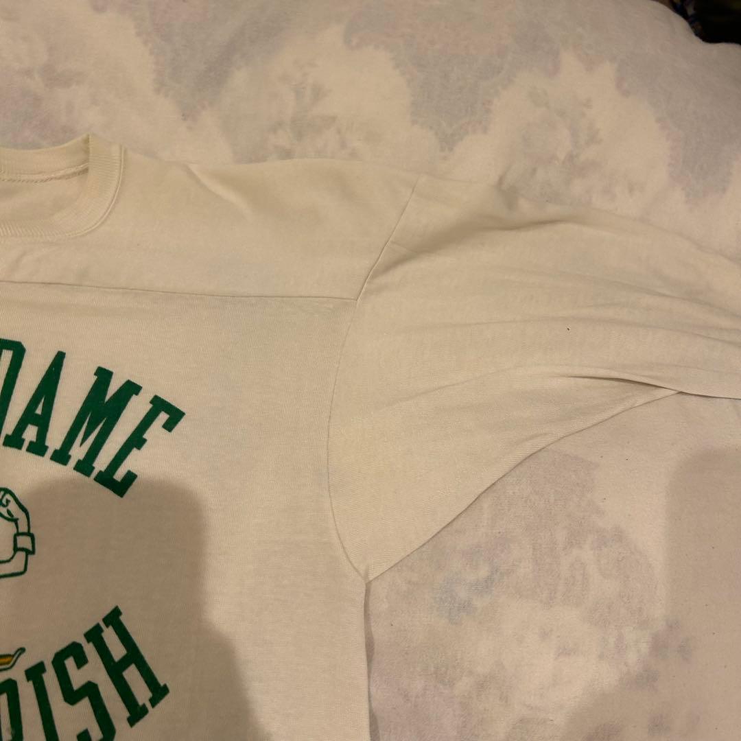 【70s Champion】フットボールT 染み込みプリントバータグ　1\5発送