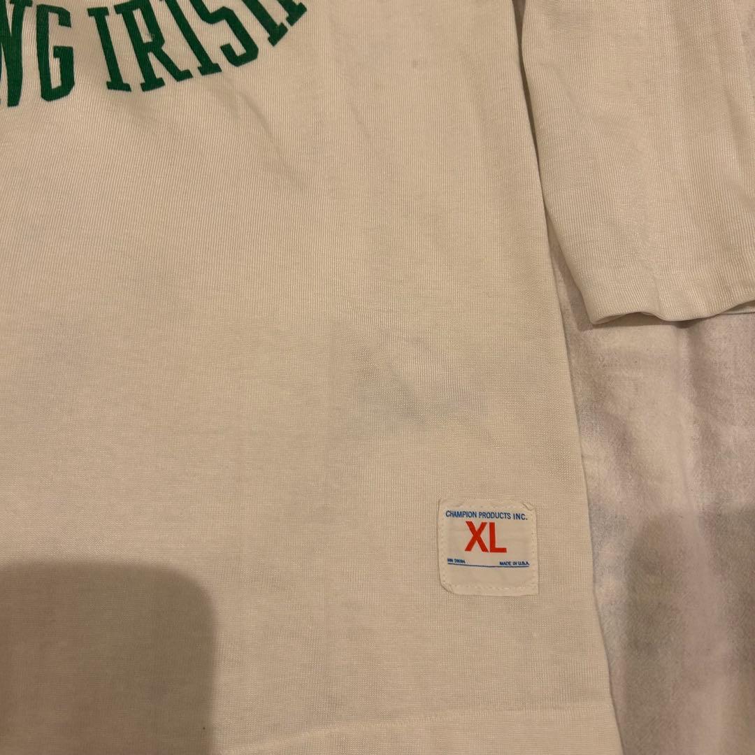 【70s Champion】フットボールT 染み込みプリントバータグ　1\5発送