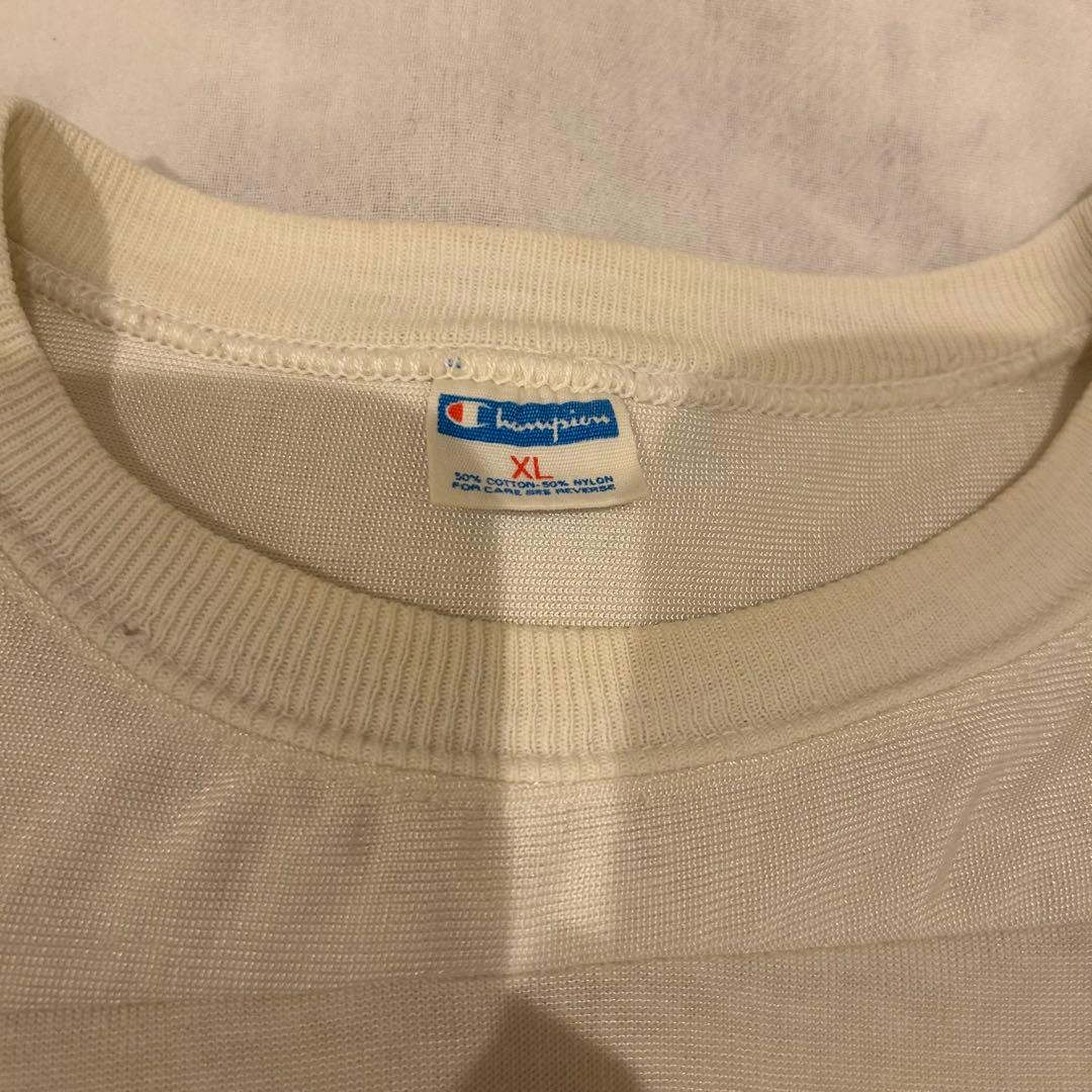 【70s Champion】フットボールT 染み込みプリントバータグ　1\5発送