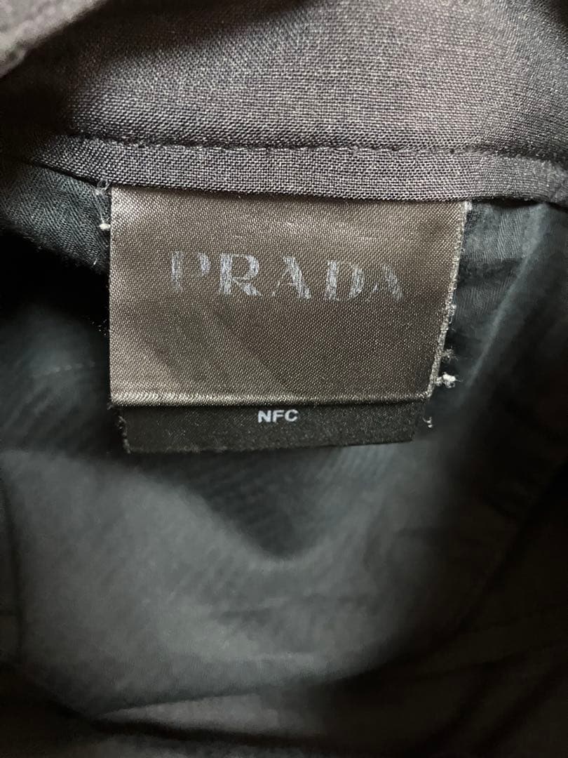 prada 22ss トライアングルパッチ　ワイドスラックス　ヴァージンウール