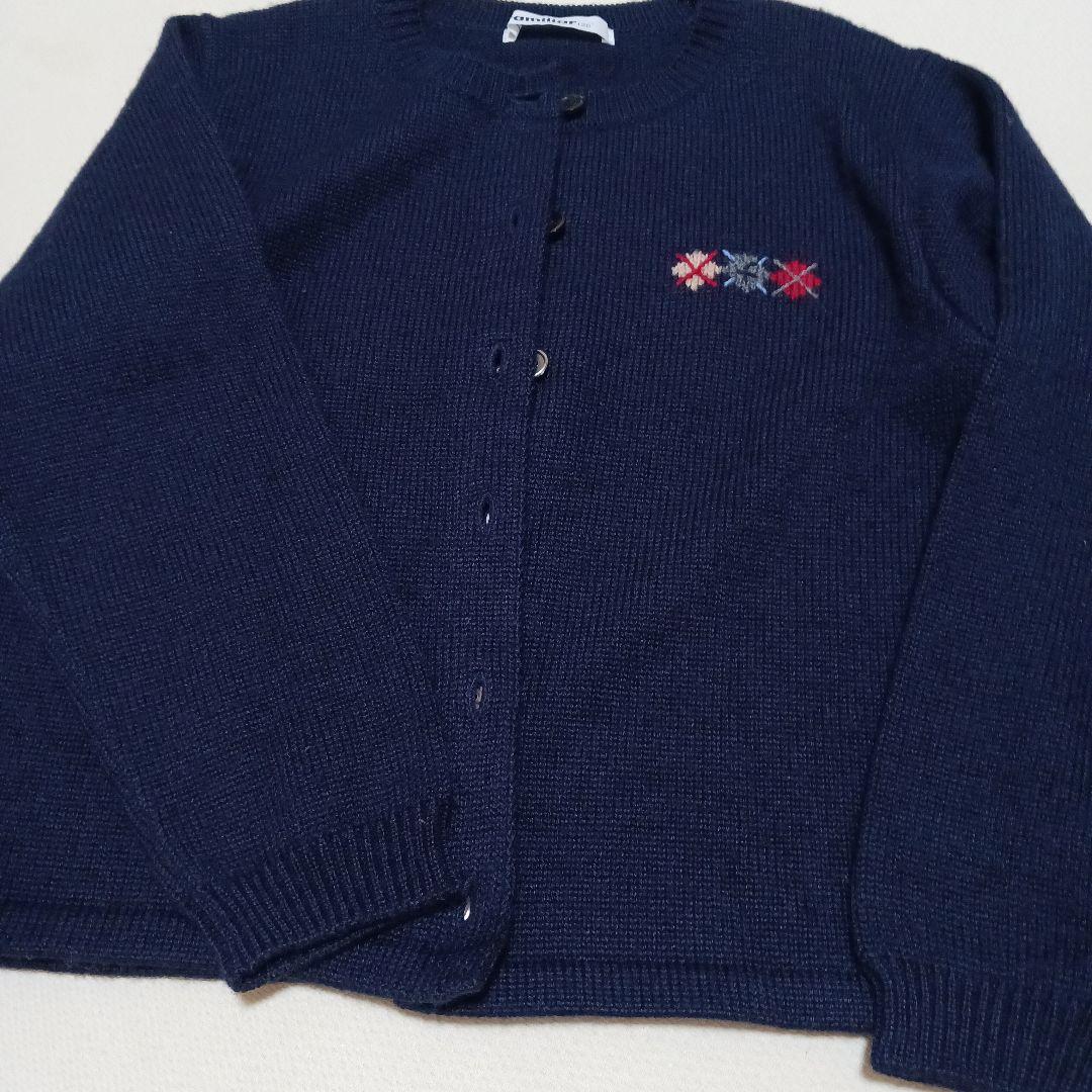 familiar チェック柄ノースリーブワンピース　ニットカーデガン120