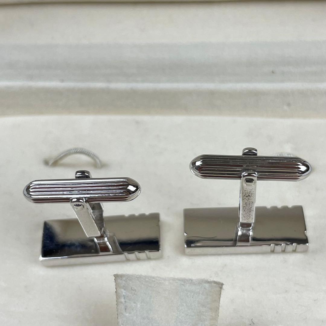 超極美品✨ Burberryバーバリー✨ネクタイピンカフスセット✨ストライプ✨銀