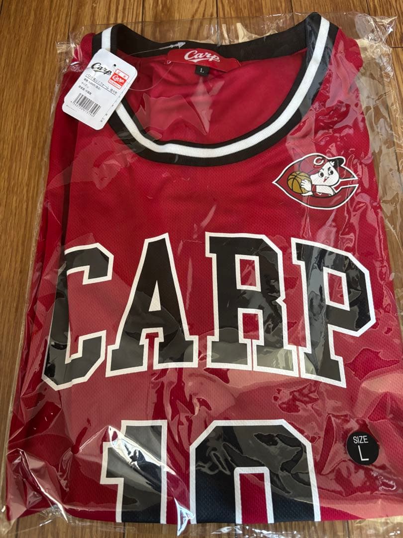 CARP バスケジャージ　初ヒットＴシャツ Lサイズ 佐々木　泰　カープ