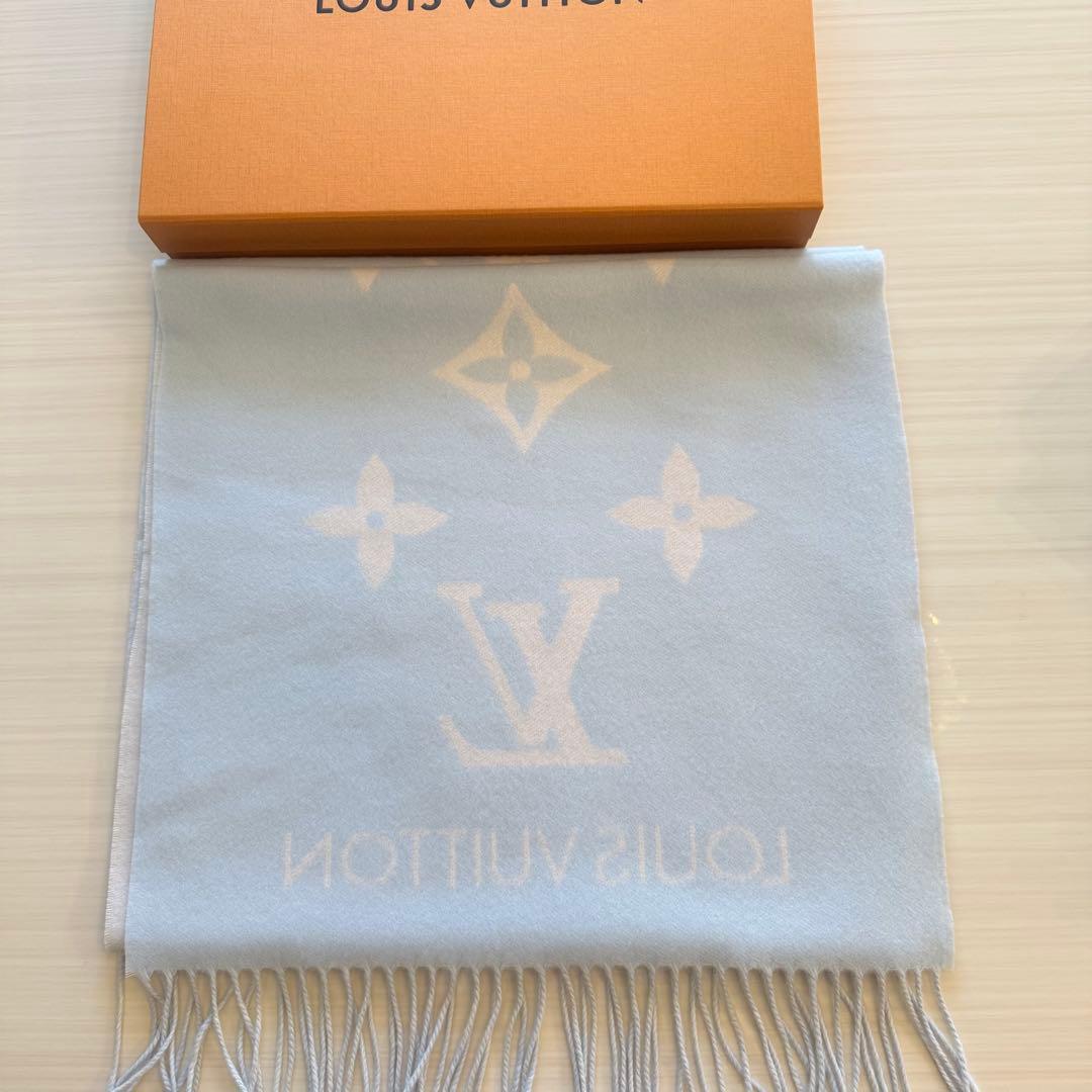 Louis Vuitton　ルイヴィトン　マフラー　レイキャビック　ライトブルー