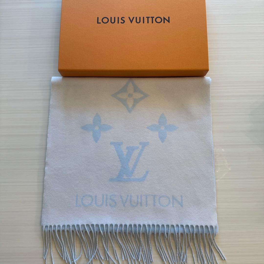 Louis Vuitton　ルイヴィトン　マフラー　レイキャビック　ライトブルー