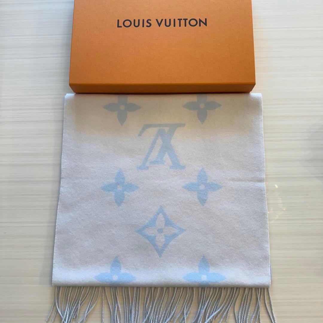 Louis Vuitton　ルイヴィトン　マフラー　レイキャビック　ライトブルー