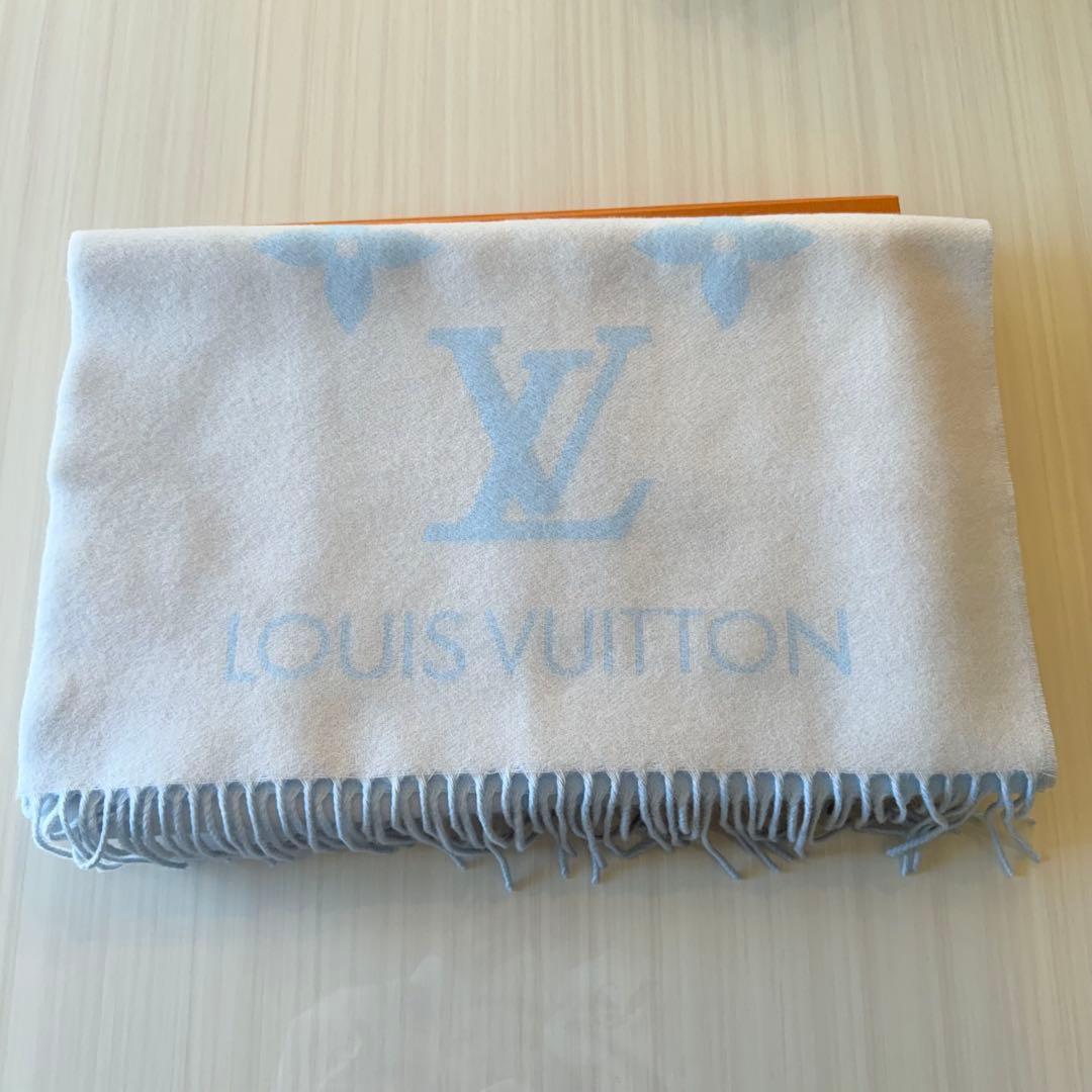 Louis Vuitton　ルイヴィトン　マフラー　レイキャビック　ライトブルー