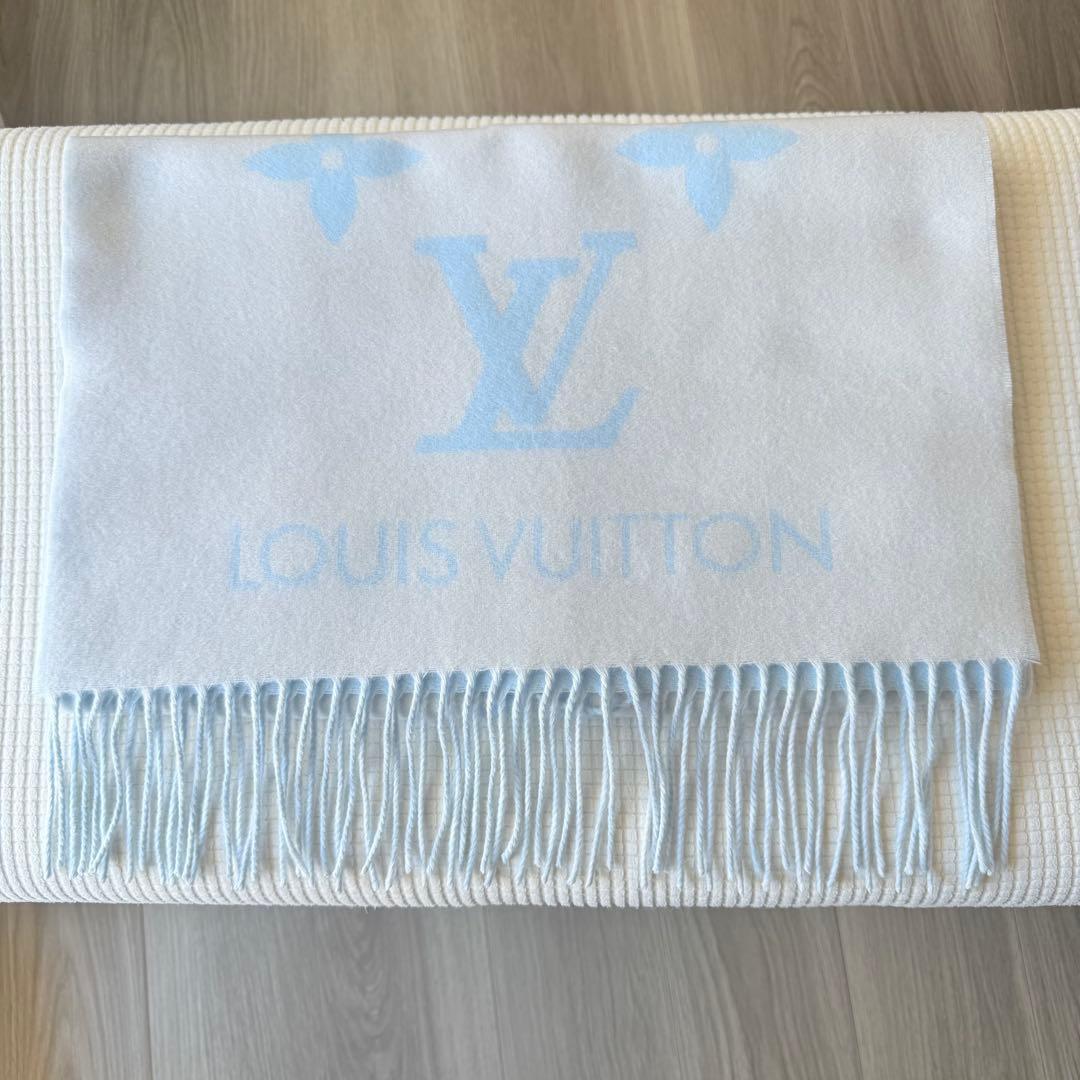 Louis Vuitton　ルイヴィトン　マフラー　レイキャビック　ライトブルー