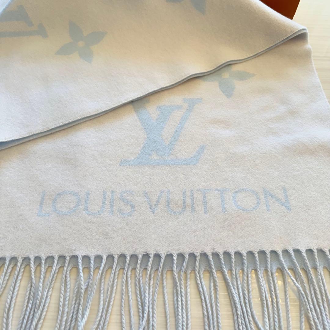 Louis Vuitton　ルイヴィトン　マフラー　レイキャビック　ライトブルー