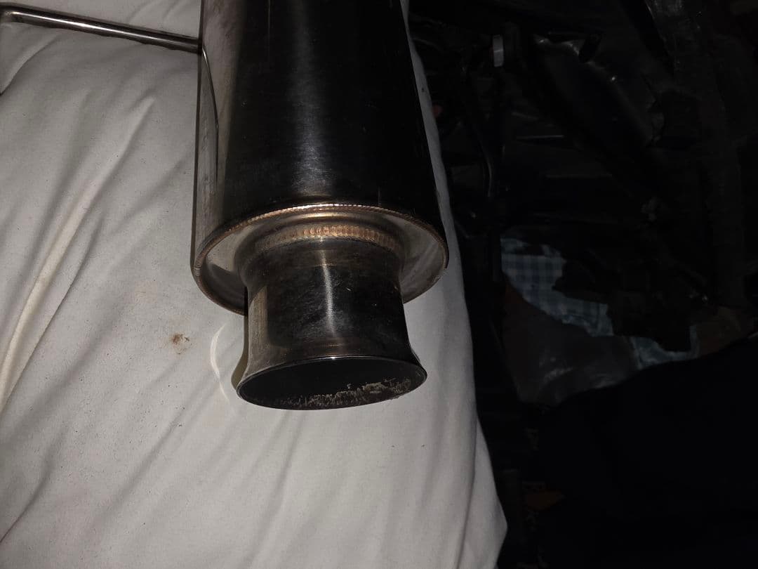 希少！ヘコミ曲がり無し！ek9 シビック 5次元 リアピース マフラー