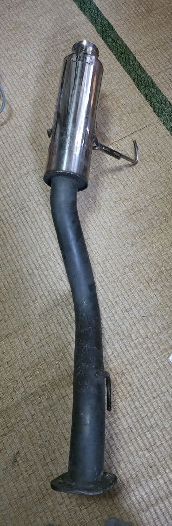 希少！ヘコミ曲がり無し！ek9 シビック 5次元 リアピース マフラー