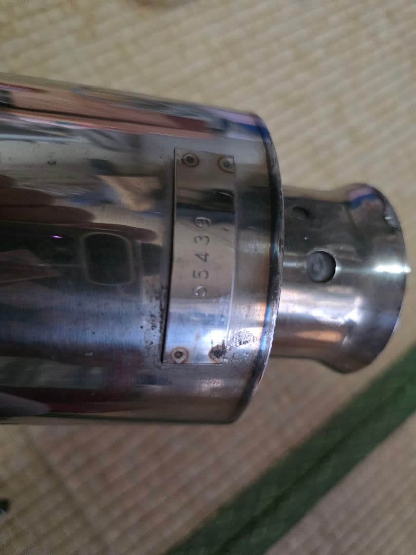 希少！ヘコミ曲がり無し！ek9 シビック 5次元 リアピース マフラー