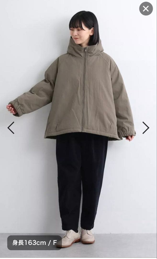 ちー ナチュランetrenne アウター コットンナイロン中綿ZIP