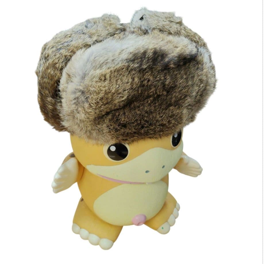 ミンク毛皮 帽子・ウシャンカ・ロシア帽 ヴィンテージボンバーキャップ