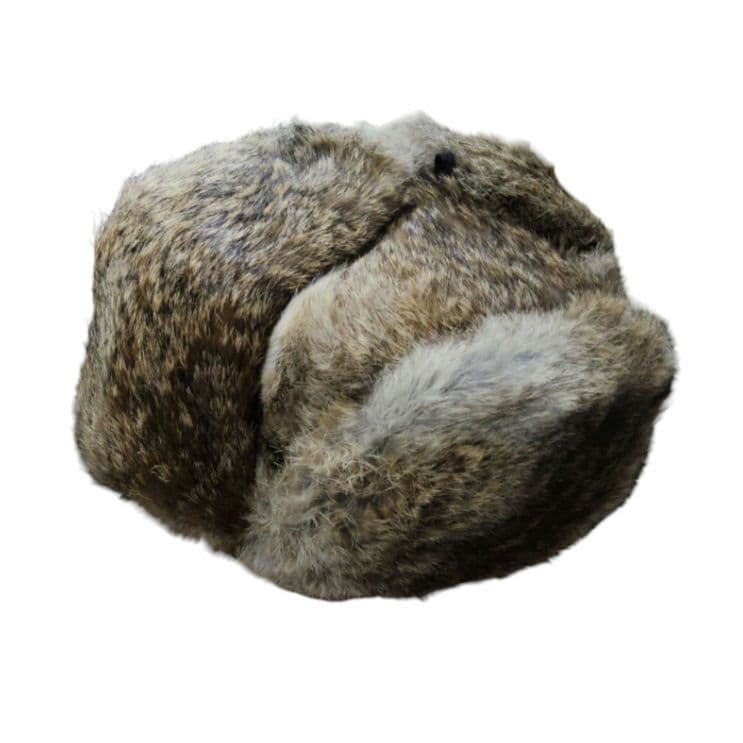 ミンク毛皮 帽子・ウシャンカ・ロシア帽 ヴィンテージボンバーキャップ