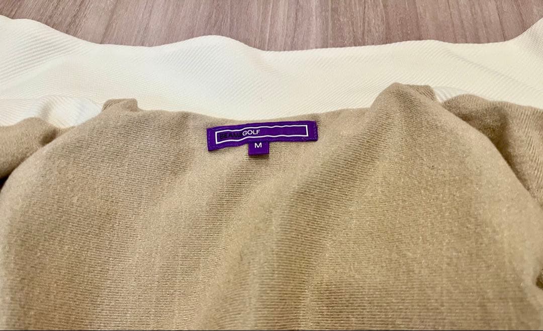 BEAMS GOLF ダンボールニット ジップアップブルゾン M ホワイト