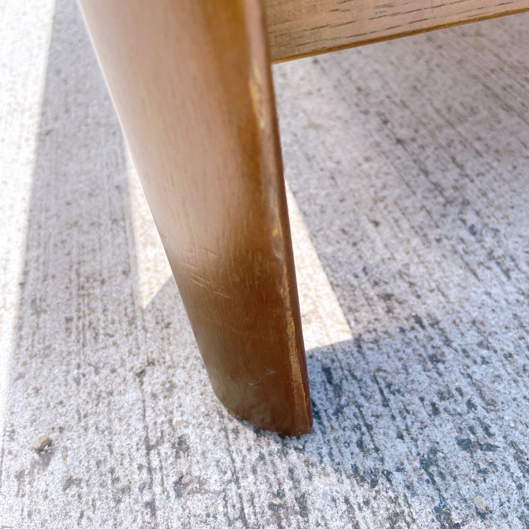 【送料込】maruni マルニ木工 レトロ ガラス天板 ローテーブル