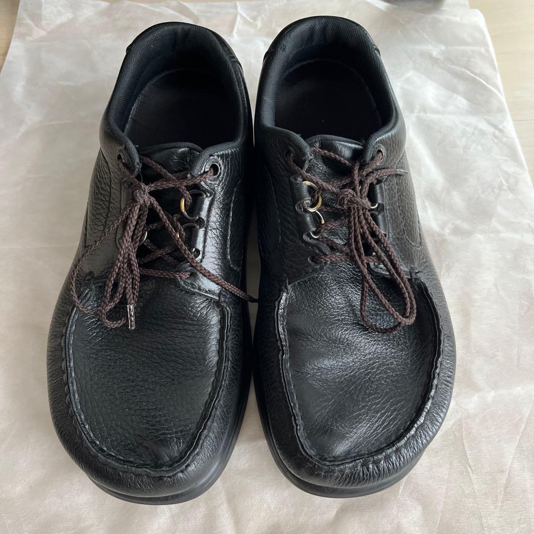 SASエスエーエス　レザー シューズ スニーカー黒 ブラック靴BOUT TIME