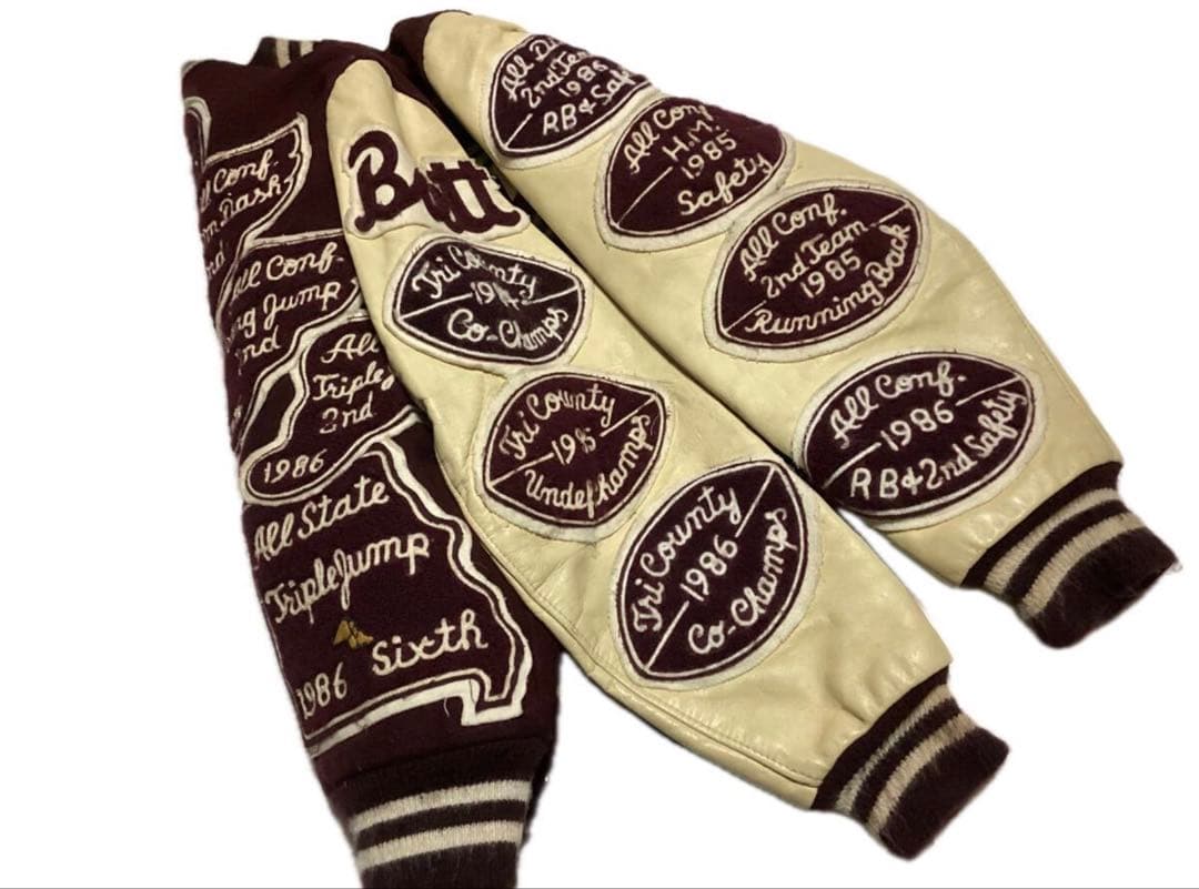 ビンテージ DeLONG フルデコ スタジャン ワッペン 古着