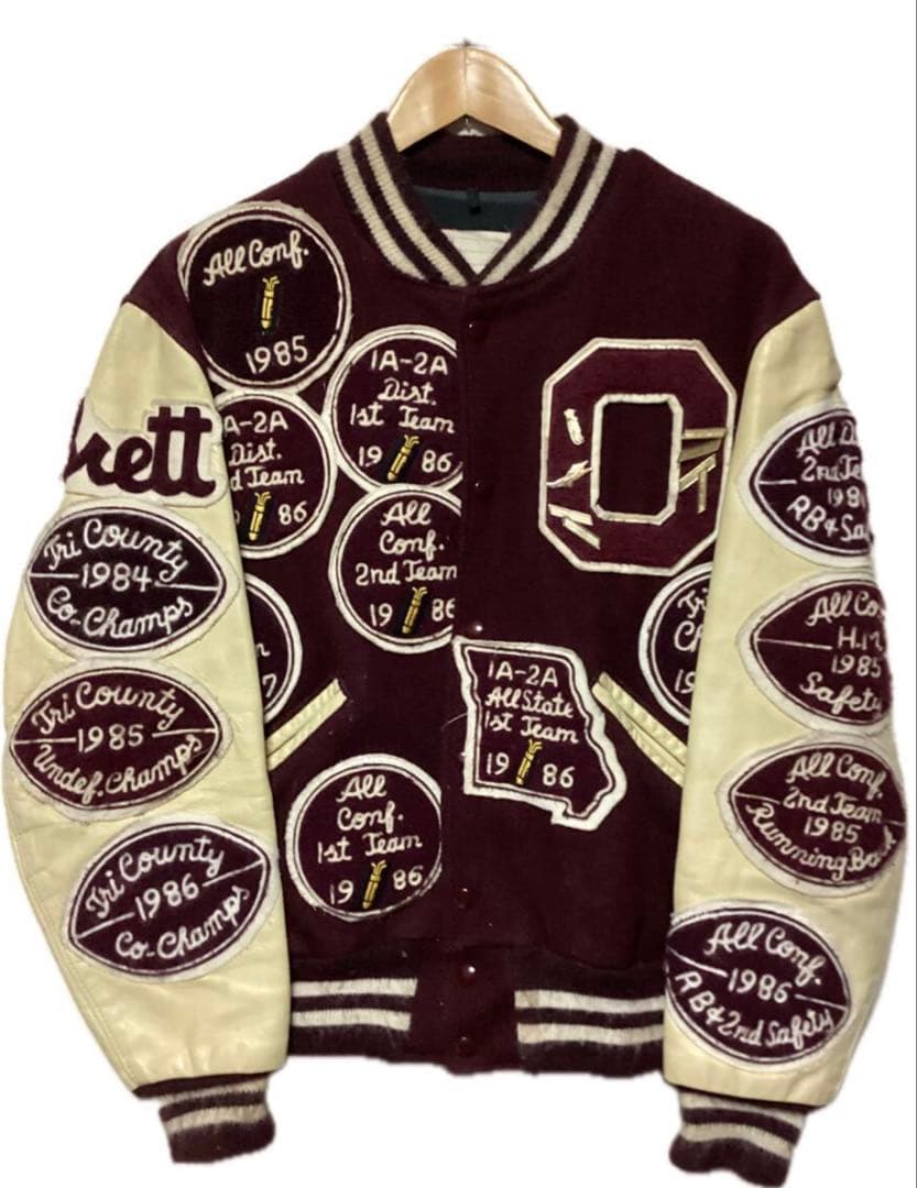 ビンテージ DeLONG フルデコ スタジャン ワッペン 古着