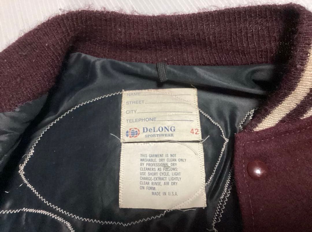 ビンテージ DeLONG フルデコ スタジャン ワッペン 古着