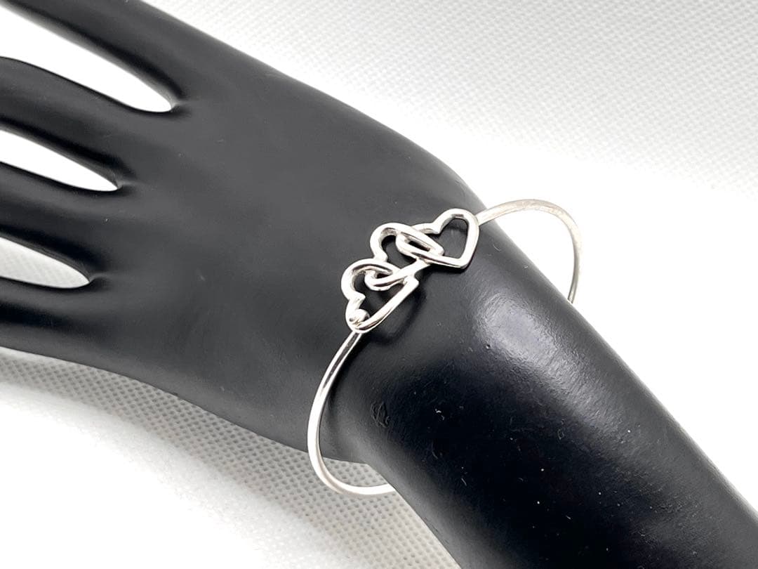 c449 ティファニー　1990 トリプルハート　バングル　シルバー　925