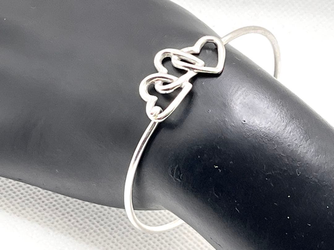 c449 ティファニー　1990 トリプルハート　バングル　シルバー　925