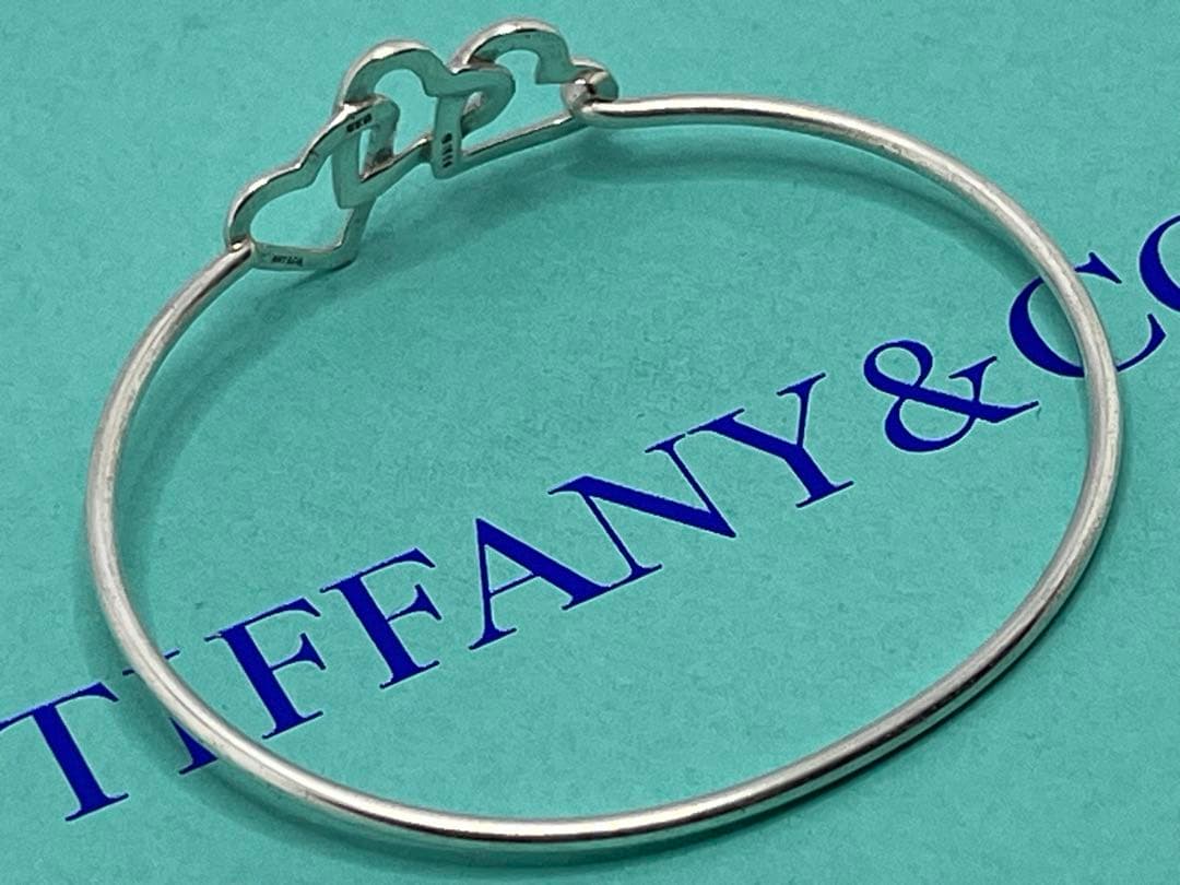 c449 ティファニー　1990 トリプルハート　バングル　シルバー　925