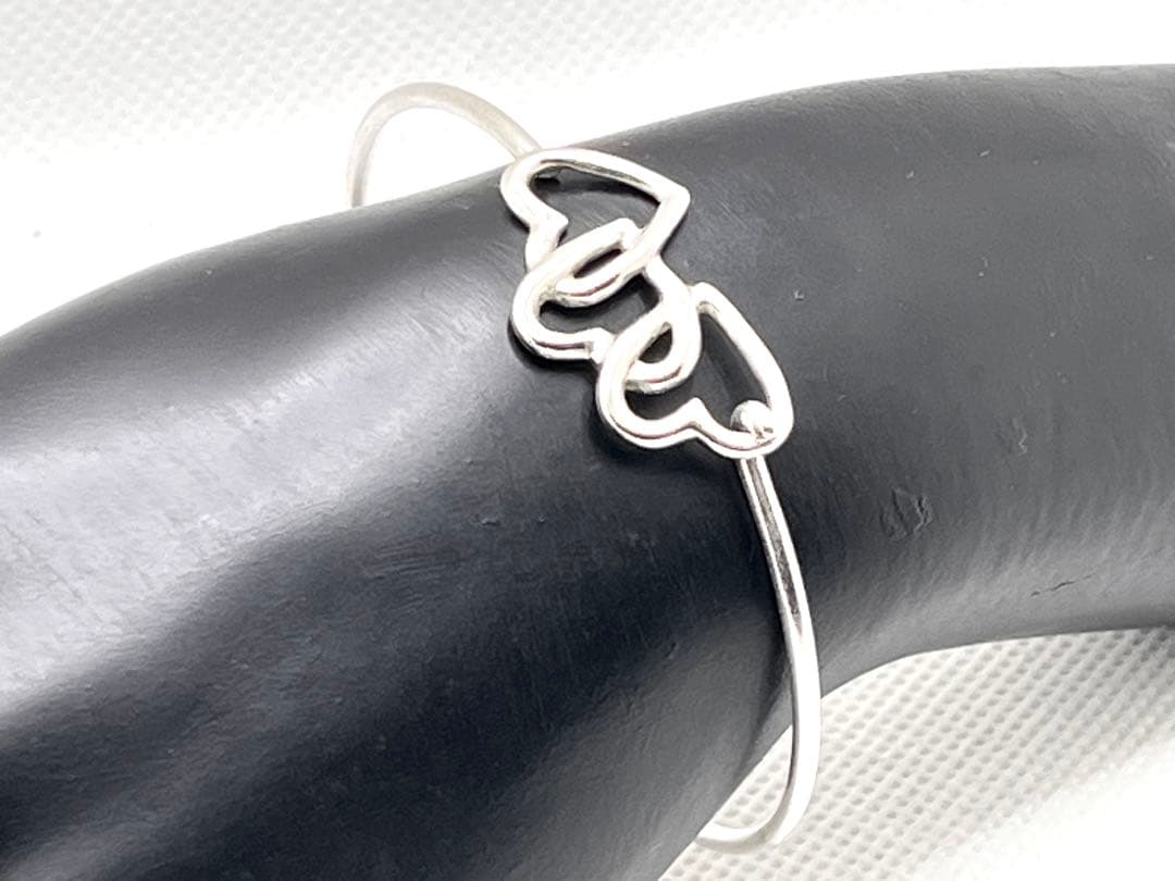 c449 ティファニー　1990 トリプルハート　バングル　シルバー　925