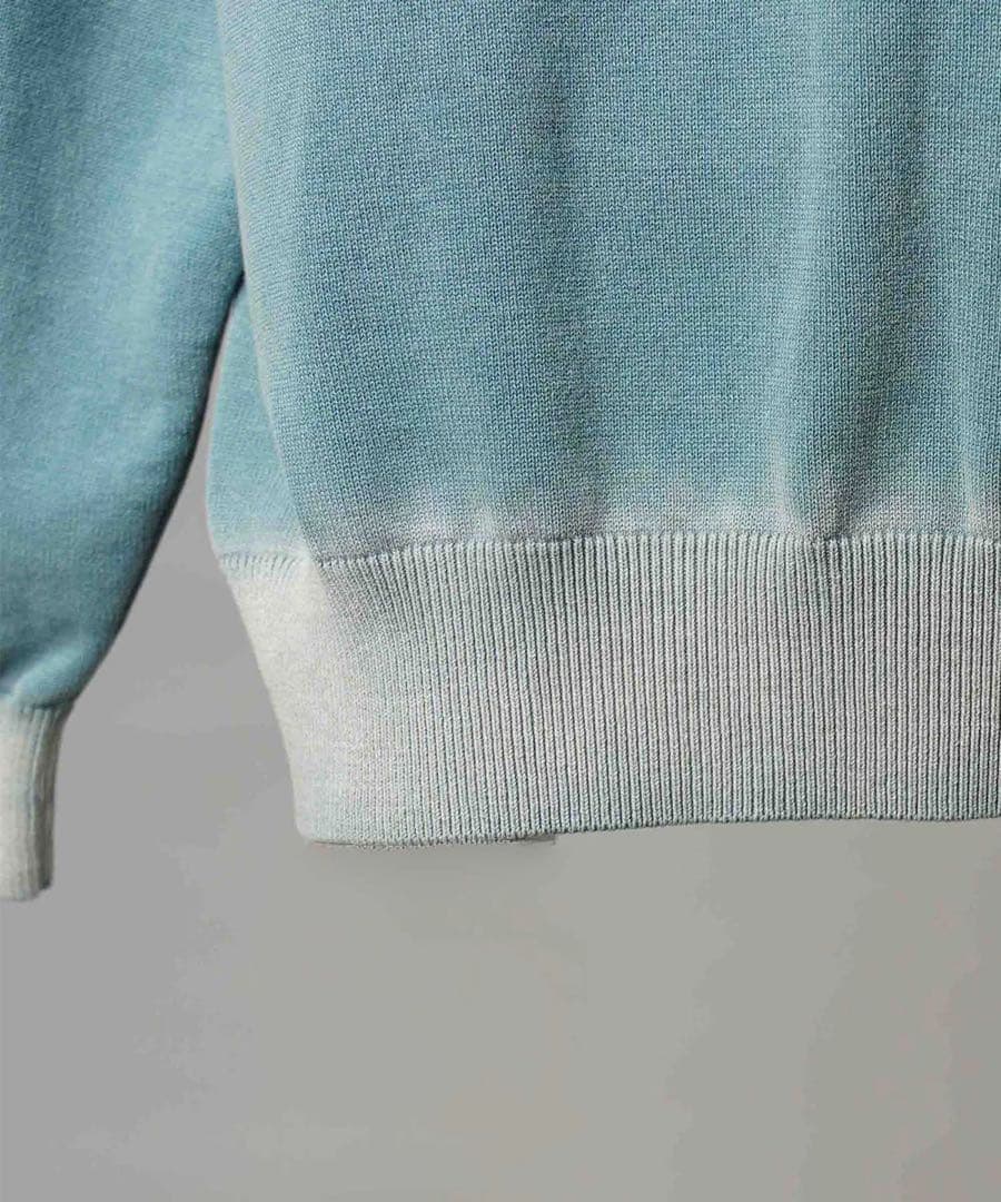 新品　MAISON SPECIAL 長袖ポロシャツ　ブリーチ　1 ライトブルー