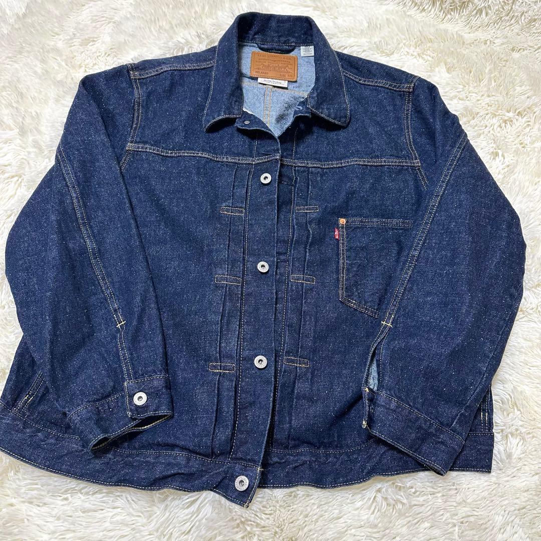 未使用に近いリーバイスプレミアム大戦型 デニムジャケット　XXL 濃紺