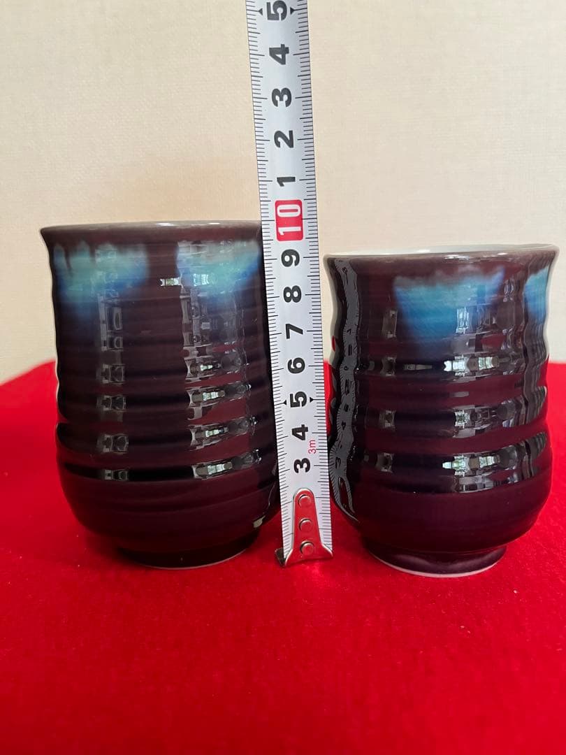 人間国宝 三代 徳田八十吉 （正彦銘） ゆのみ 共箱付き T281 夫婦湯呑み