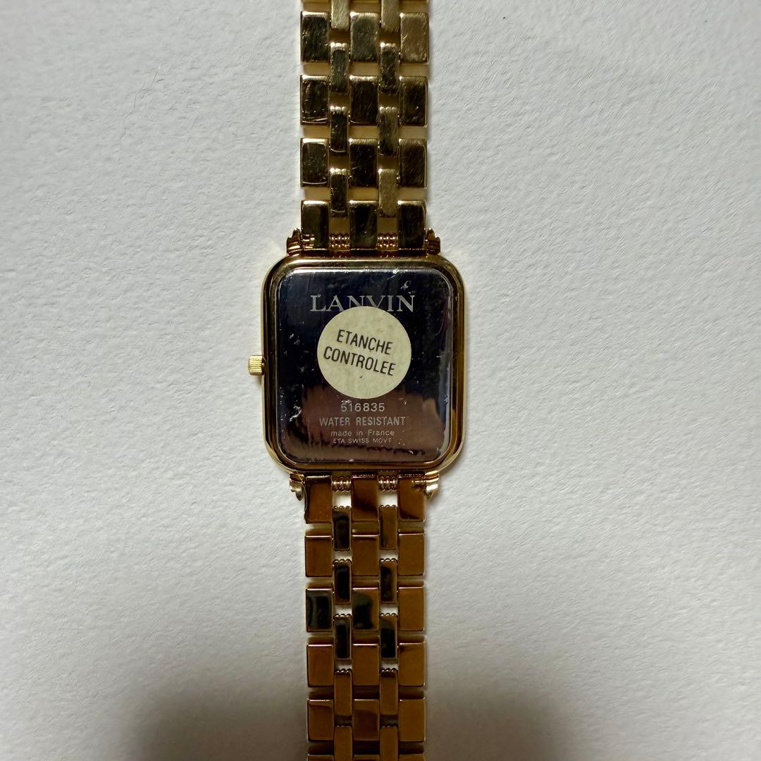LANVIN ゴールド アナログ腕時計