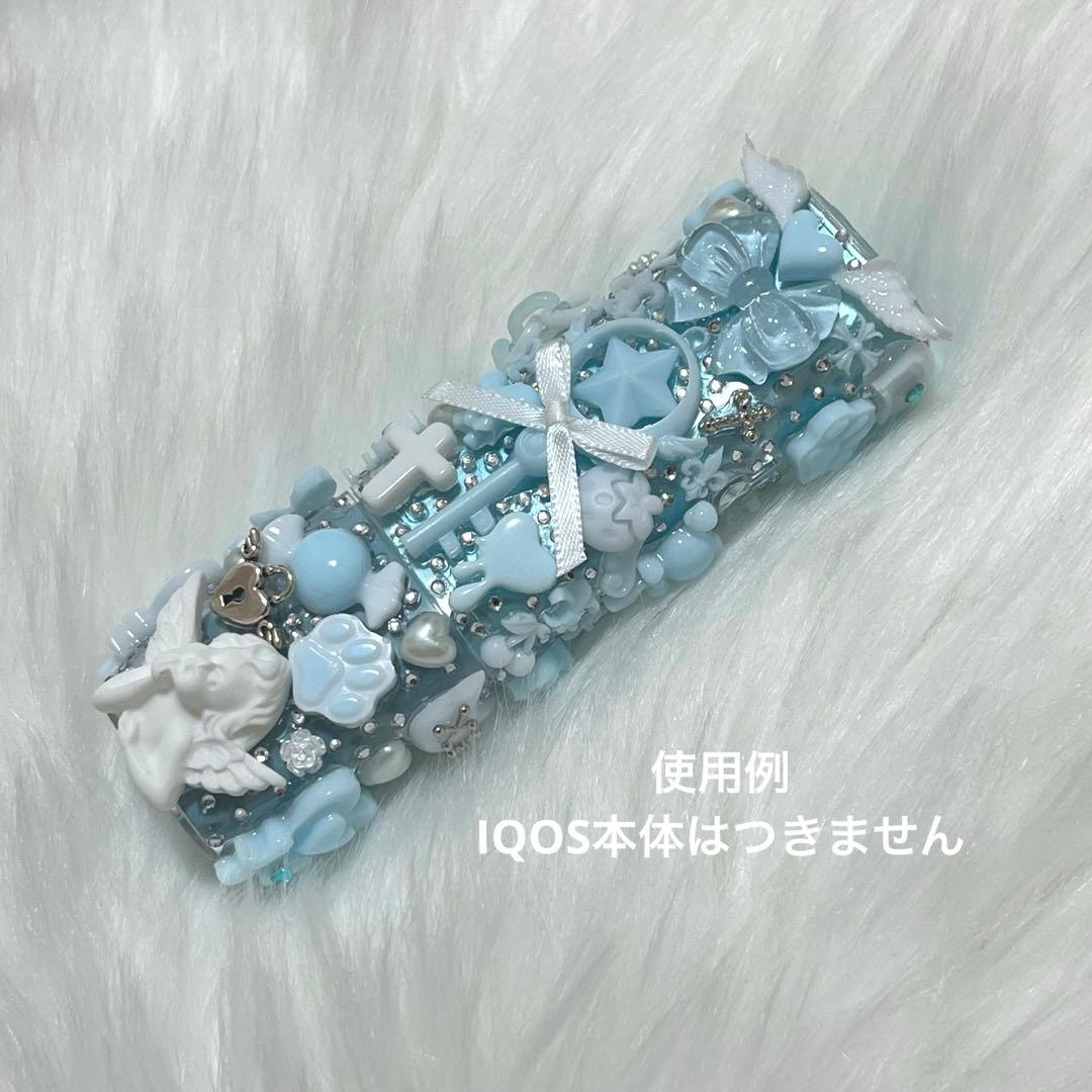 IQOSイルマデコ　イルマワンデコ　水色　ホワイト　魔法少女　天使　埋め尽くし
