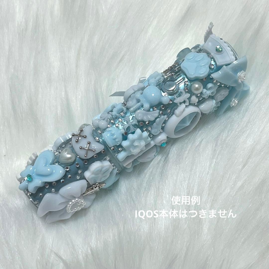 IQOSイルマデコ　イルマワンデコ　水色　ホワイト　魔法少女　天使　埋め尽くし