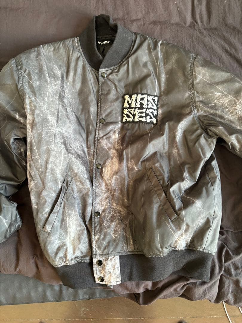 MASSES スタジャン L ブラック/グレー