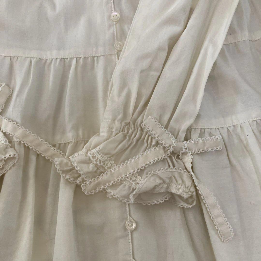 クララPINKHOUSEフリルリボン付きホワイトロングワンピース