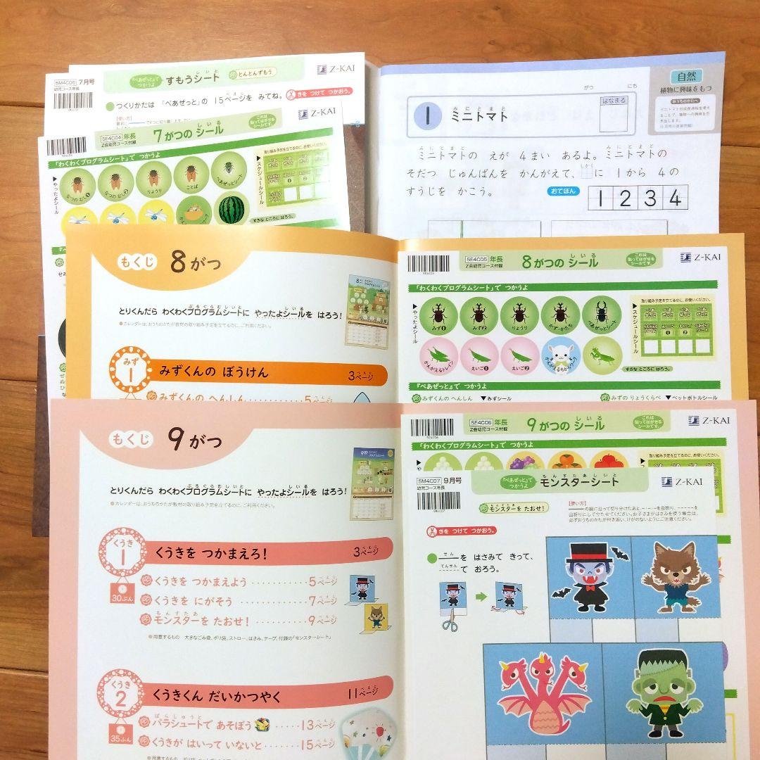 Z会　年長　ぺあぜっと　かんがえるちからわーく 2024年4月〜2025年3月