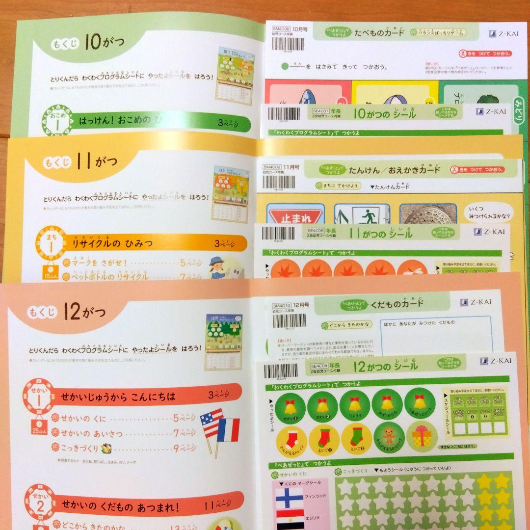 Z会　年長　ぺあぜっと　かんがえるちからわーく 2024年4月〜2025年3月