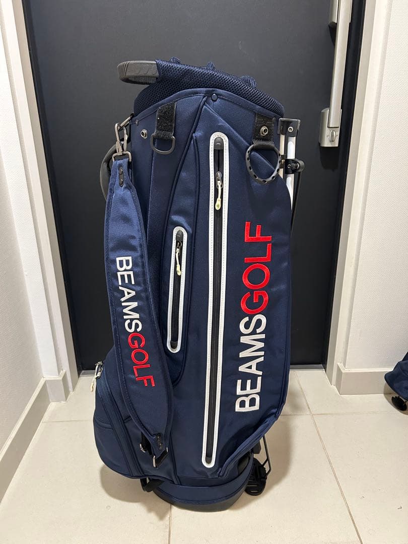 BEAMSGOLF キャディバッグとセルフスタンドバッグ(ネイビー)セット