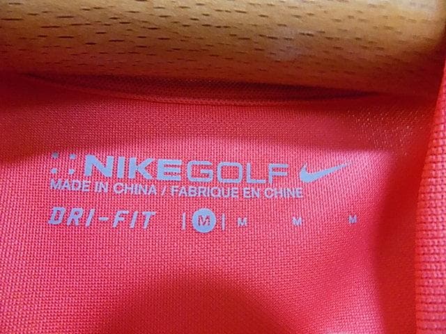 83989 ナイキゴルフ　ハーフジップポロシャツ　ピンク　M