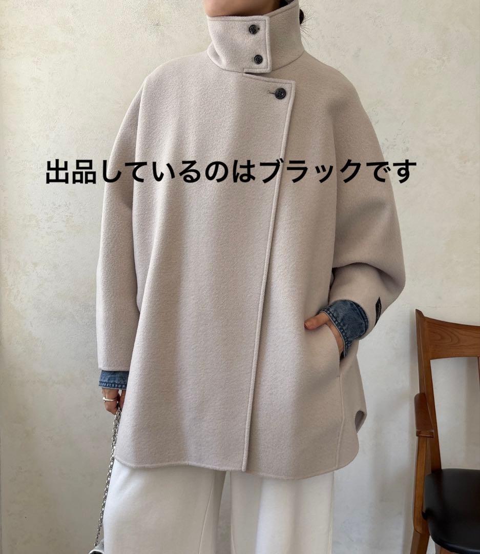 DOUDOU 新品ダブルフェイスドルマンコート　ブラック