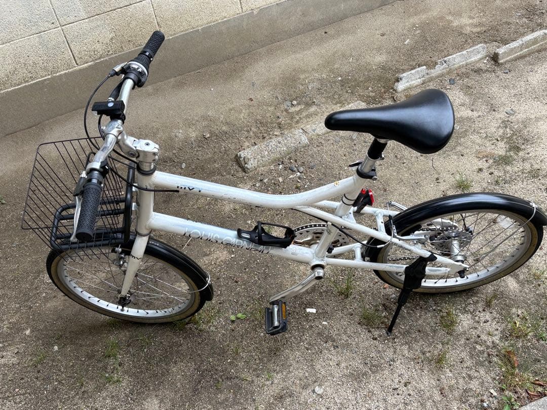 m.k.papaさん専用 ルイガノ(MV-1)ミニベロ　ホワイト 前カゴ付き