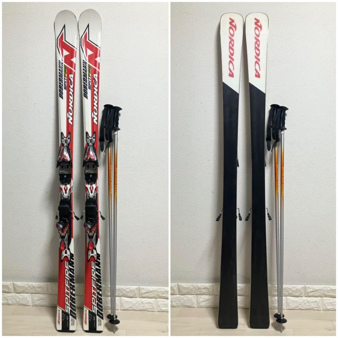 【良品】NORDICA SPITFIRE ノルディカ スキー162cmストック付