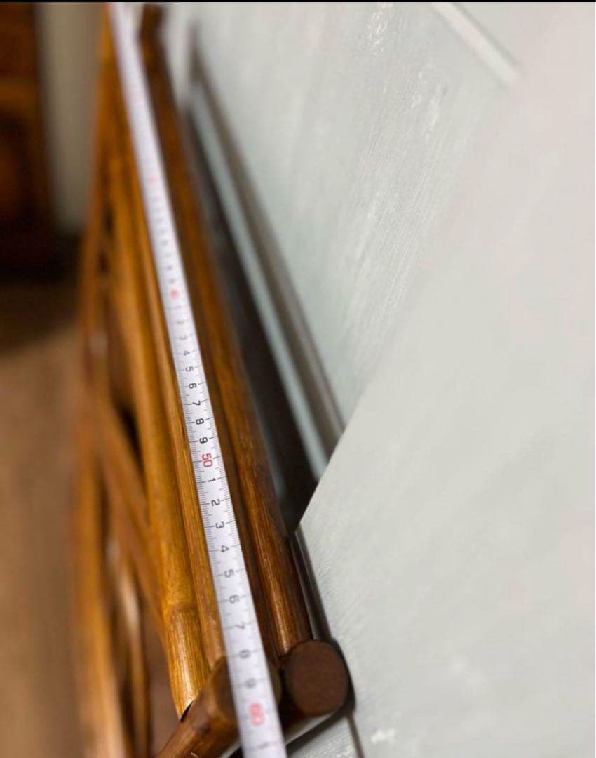 折りたたみパーテーション 昭和レトロ 間仕切り 和風 木製 衝立　ラタン　籐